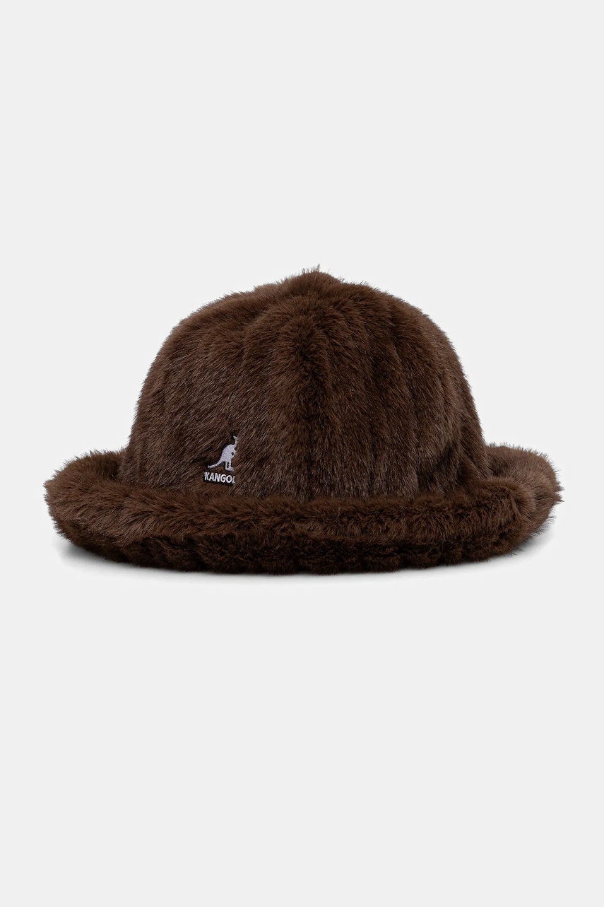 Klobouk Kangol FAUX FUR CASUAL hnědá barva, K4190ST.BD204