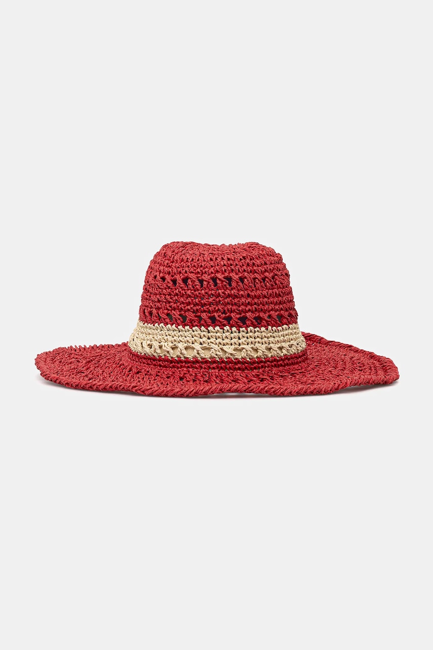 Klobouk United Colors of Benetton červená barva, 62NLDA016