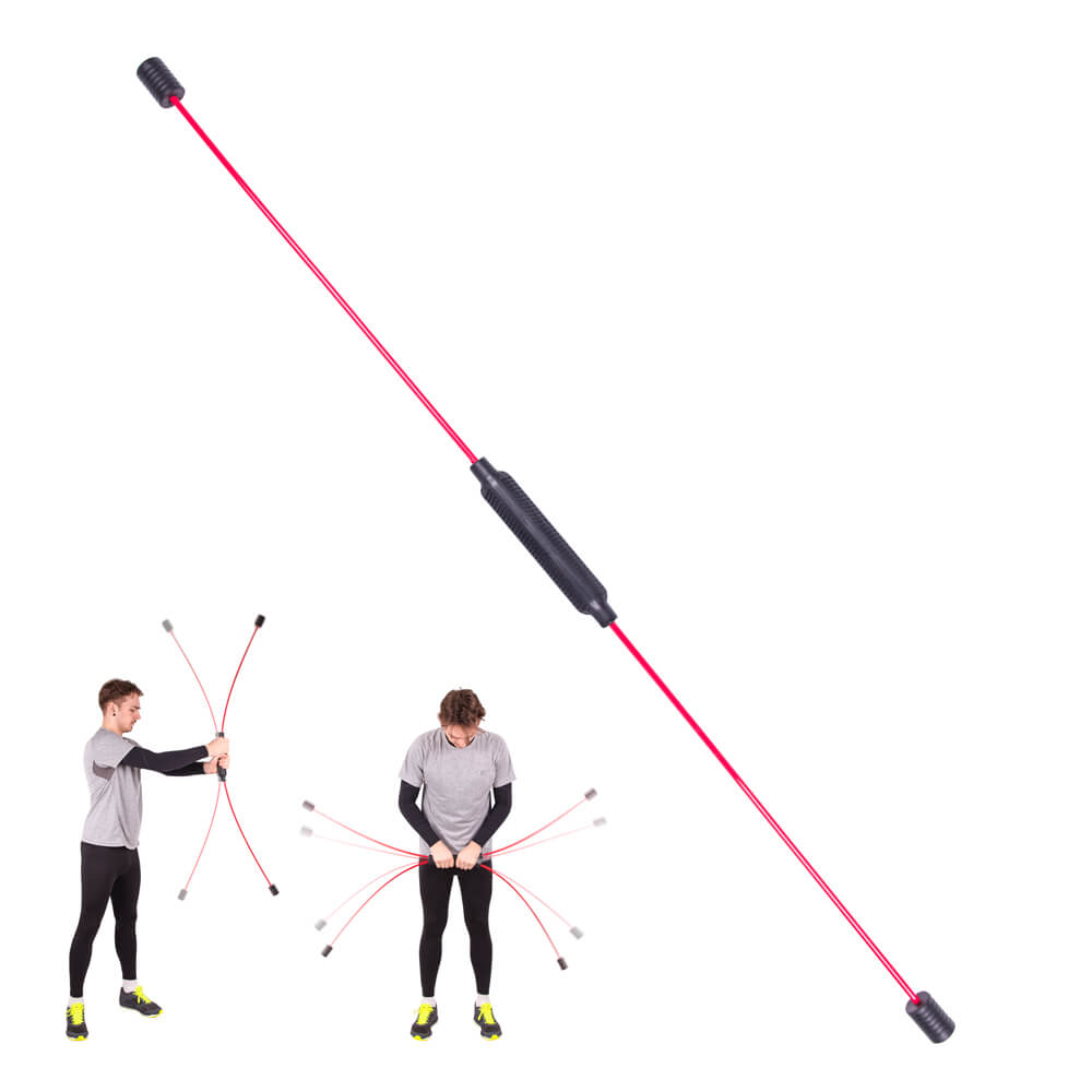 Kmitací tyč inSPORTline Flexi Bar Strong červená