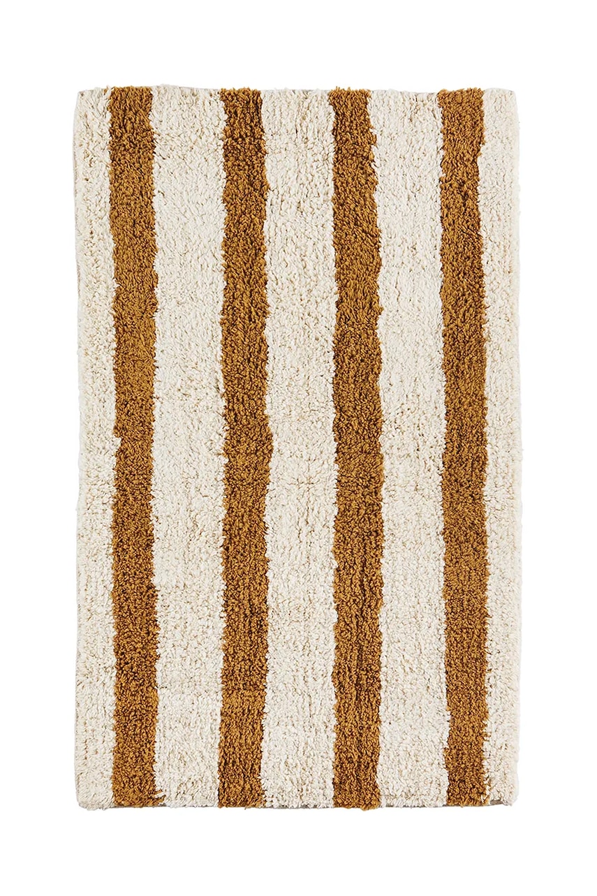 Koberec do koupelny Madam Stoltz Striped Tufted 50 x 80 cm