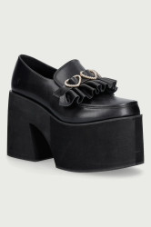 Koi Footwear  mokasíny na sloupku Dark Delights Chunky Heart Shoes