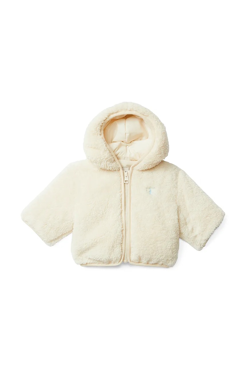 Kojenecká bunda Calvin Klein Jeans béžová barva, IN0IN00328