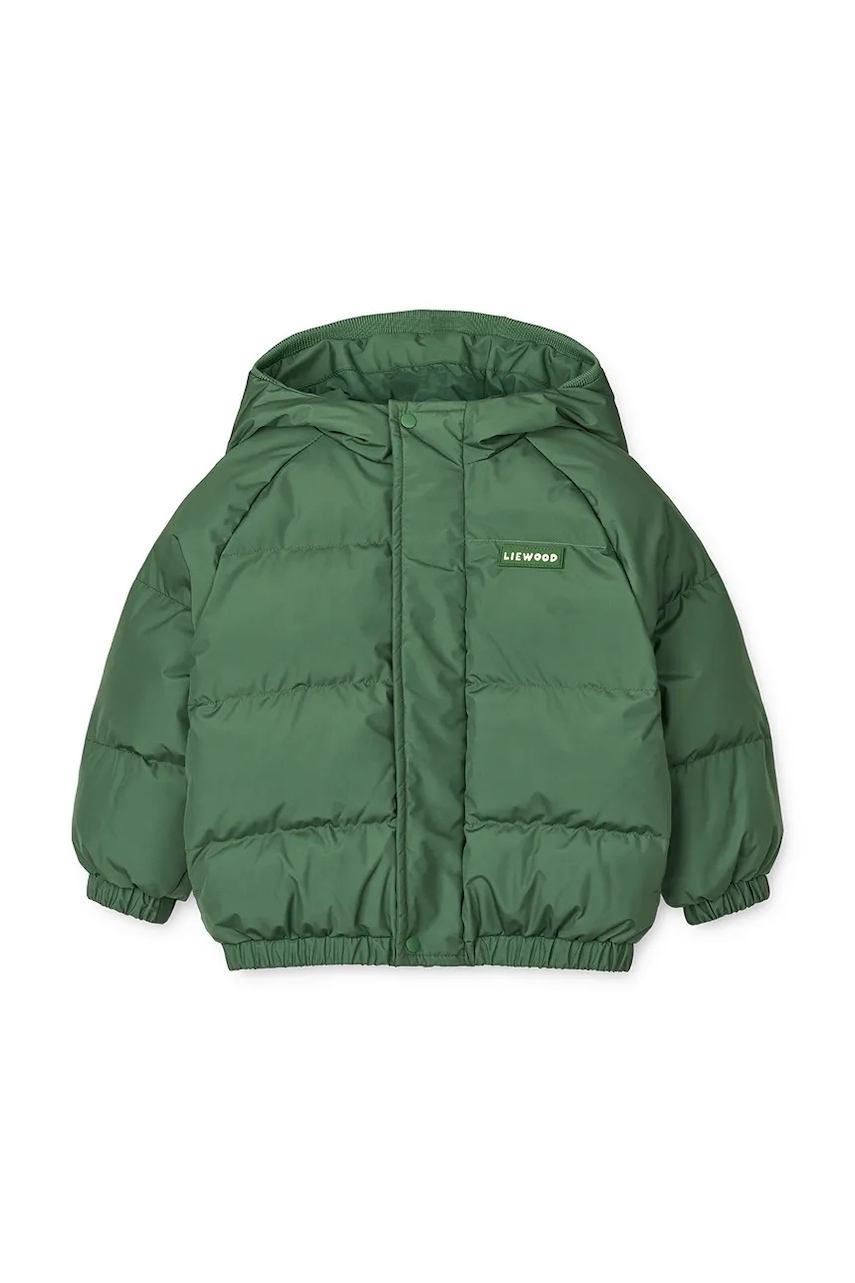 Kojenecká bunda Liewood Adelina Jacket With Ears zelená barva, LW20055