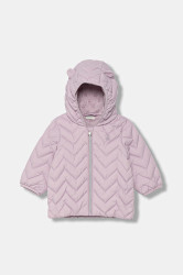 Kojenecká bunda United Colors of Benetton fialová barva, 2WU0AN00W