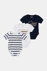Kojenecké body s bavlnou Guess 3-pack