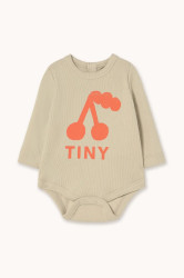 Kojenecké body Tinycottons CHERRY GRAPHIC RIB BODY