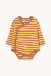 Kojenecké body Tinycottons STRIPES RIB CROSSED BODY