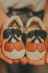 Kojenecké kožené boty Donsje Nanoe Shoes Cherry