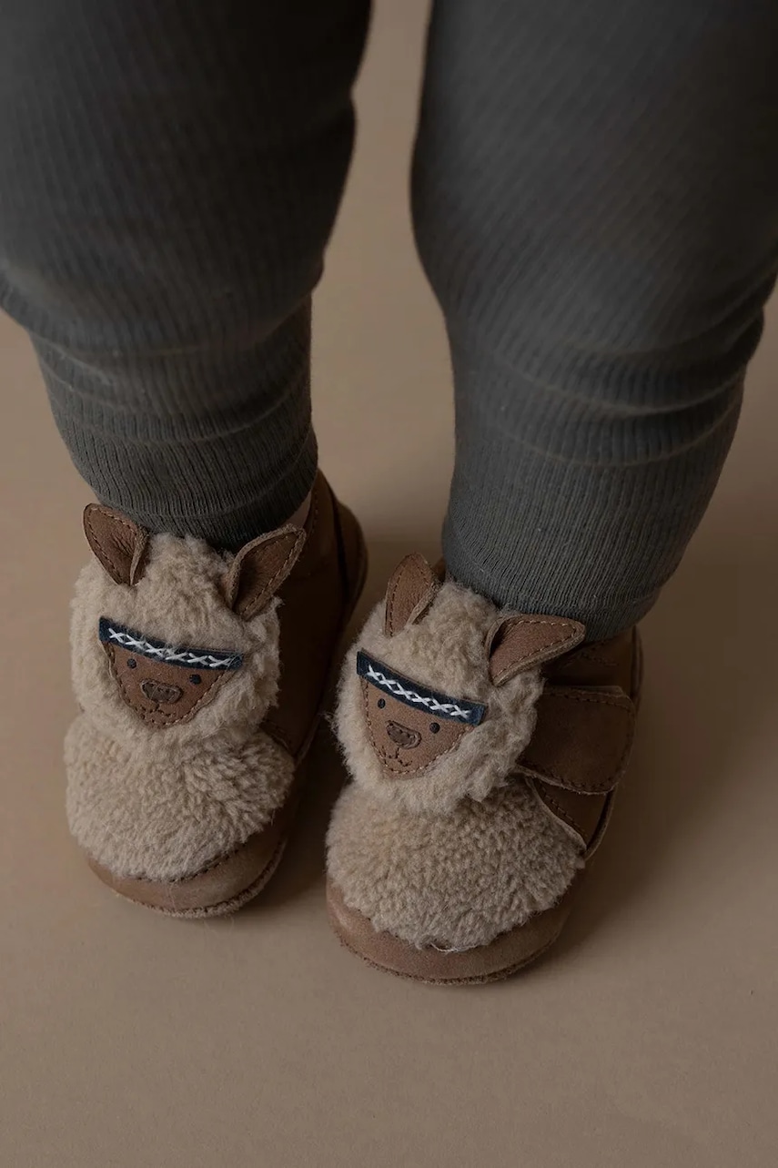 Kojenecké kožené zimní boty Donsje Matijn Sneakers Alpaca