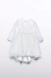 Kojenecké šaty Abel&Lula bílá barva, mini, áčková, 5503