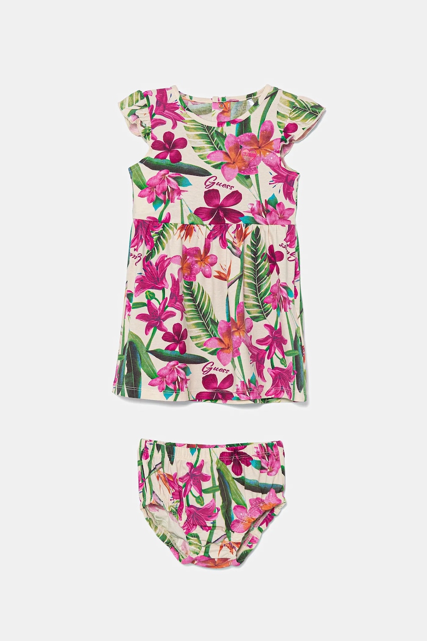 Kojenecké šaty Guess růžová barva, mini, áčková, A5GK08 K6YW4