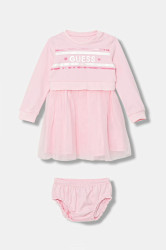 Kojenecké šaty Guess růžová barva, mini, áčková, A5YK00 KB8R0