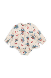 Kojenecké šaty Konges Sløjd ELIN ROMPER GOTS béžová barva, mini, áčková, KS103795