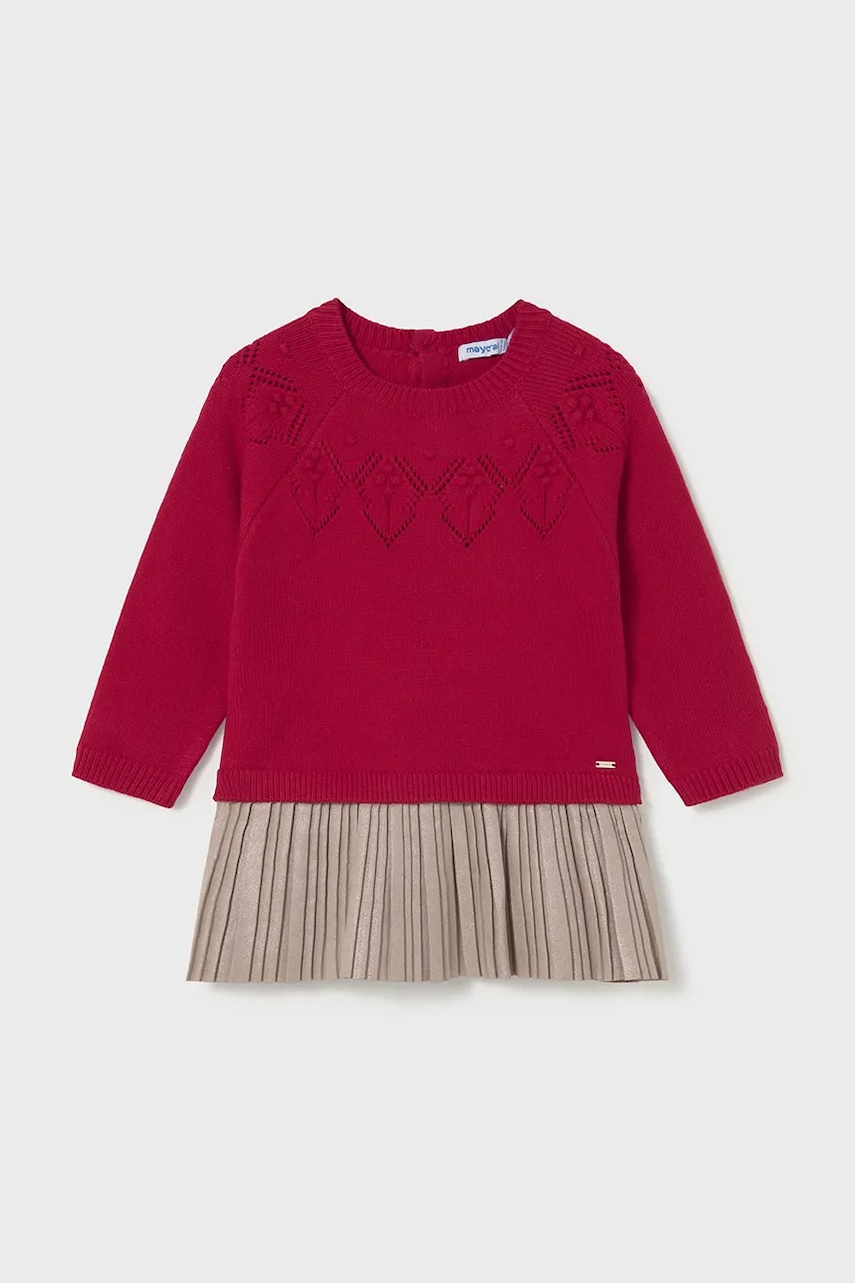 Kojenecké šaty Mayoral červená barva, mini, áčková, 2908