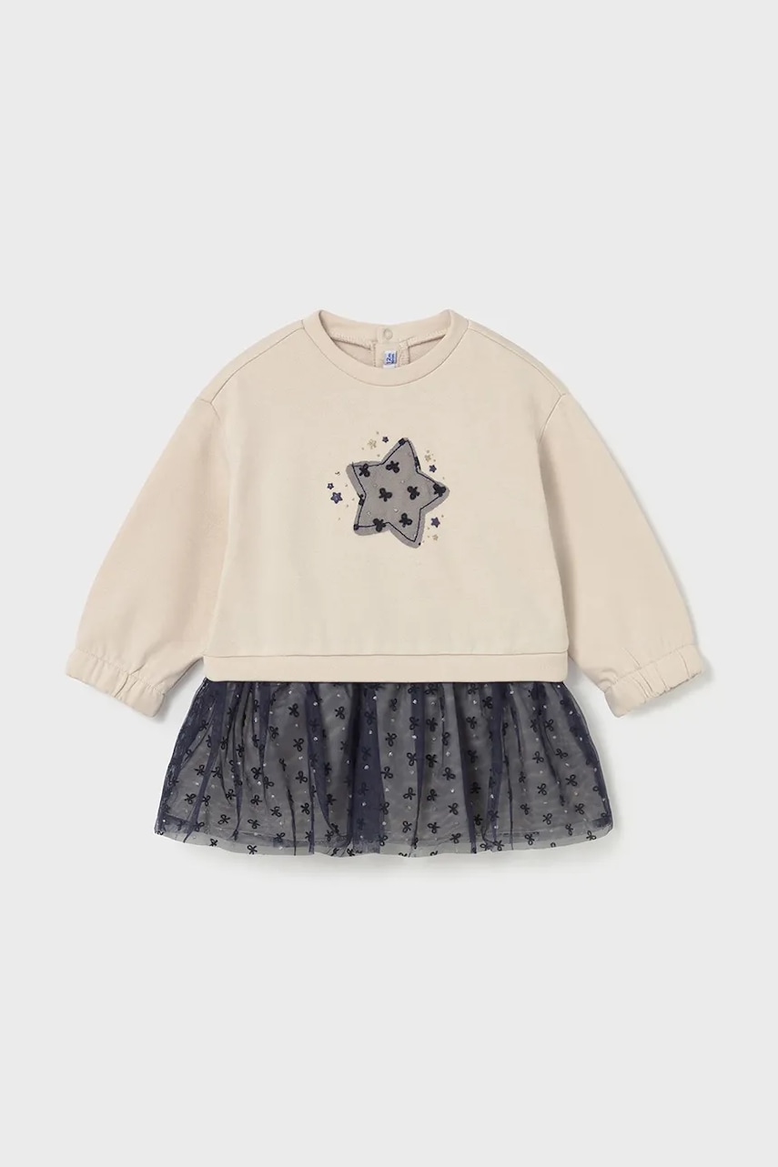 Kojenecké šaty Mayoral modrá barva, mini, áčková, 2912