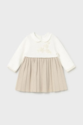 Kojenecké šaty Mayoral Newborn béžová barva, mini, áčková, 2804