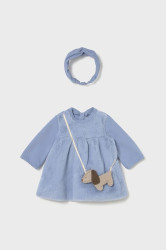 Kojenecké šaty Mayoral Newborn modrá barva, mini, áčková, 2823