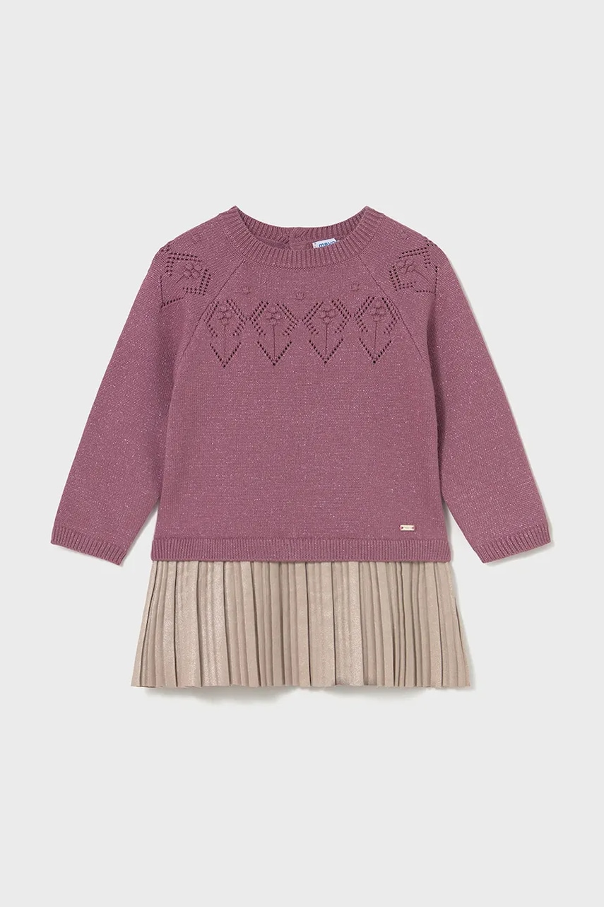 Kojenecké šaty Mayoral růžová barva, mini, áčková, 2908