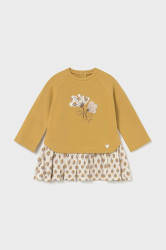 Kojenecké šaty Mayoral žlutá barva, mini, áčková, 2914