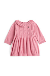 Kojenecké šaty Tommy Hilfiger růžová barva, mini, áčková, KN0KN02111