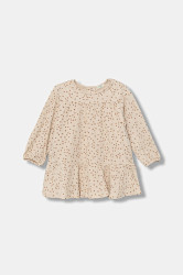 Kojenecké šaty United Colors of Benetton béžová barva, midi, áčková, 35CUAV00M