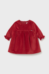 Kojenecké velurové šaty Mayoral Newborn červená barva, mini, 2819
