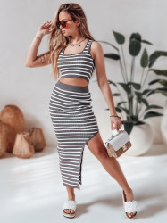 Komplet damski one size SUMMERSA szary Dstreet