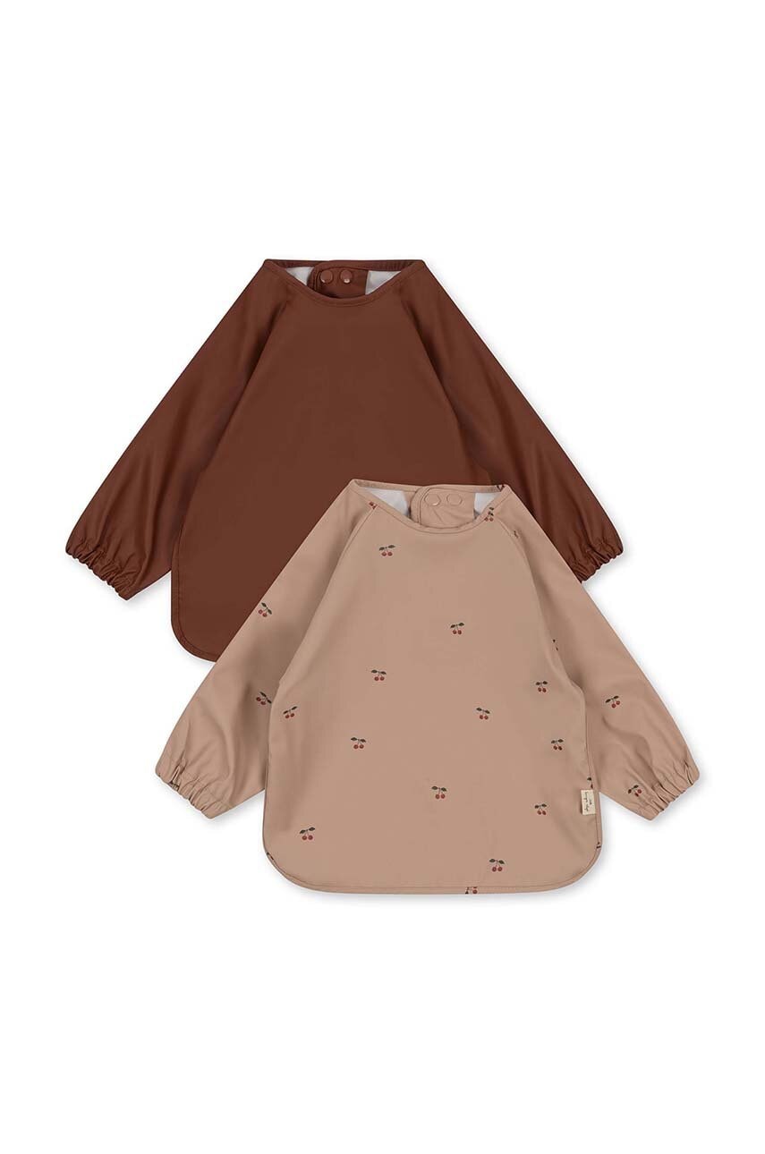 Konges Sløjd  Dětský podbradník  2 PACK DINNER BIB WITH SLEEVES 2-pack