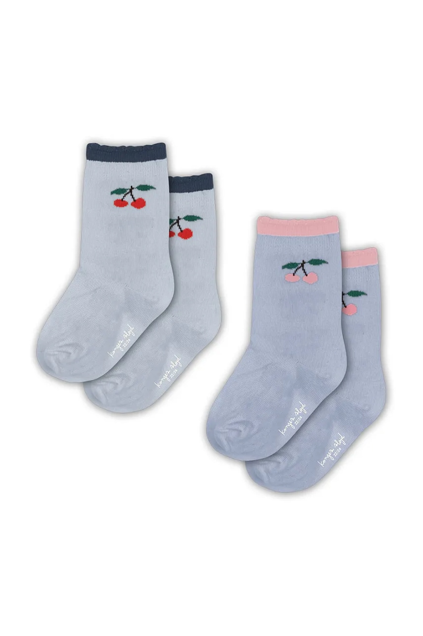 Konges Sløjd  Ponožky  2 PACK JAQUARD FRILL SOCKS