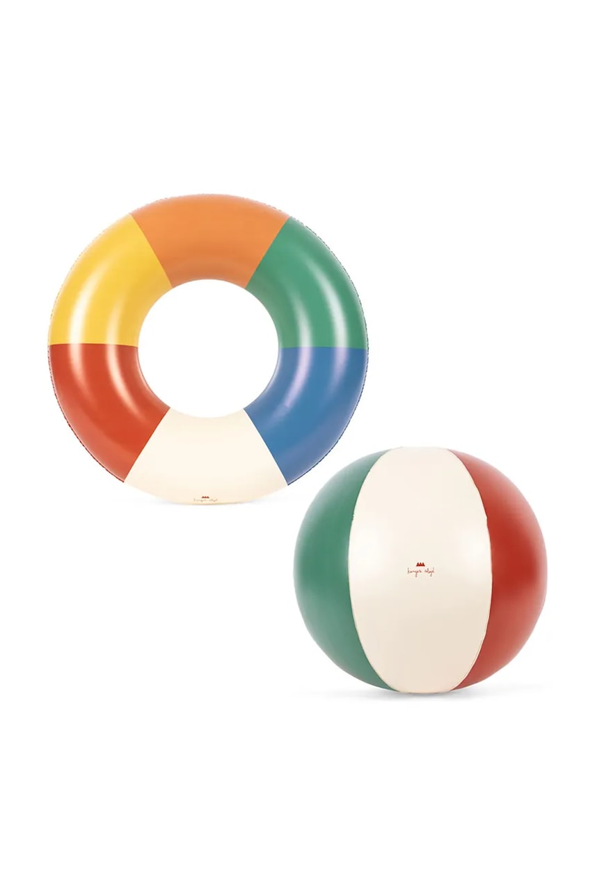 Konges Sløjd  Dětský plavecký kruh  SWIM RING AND BEACH BALL SET