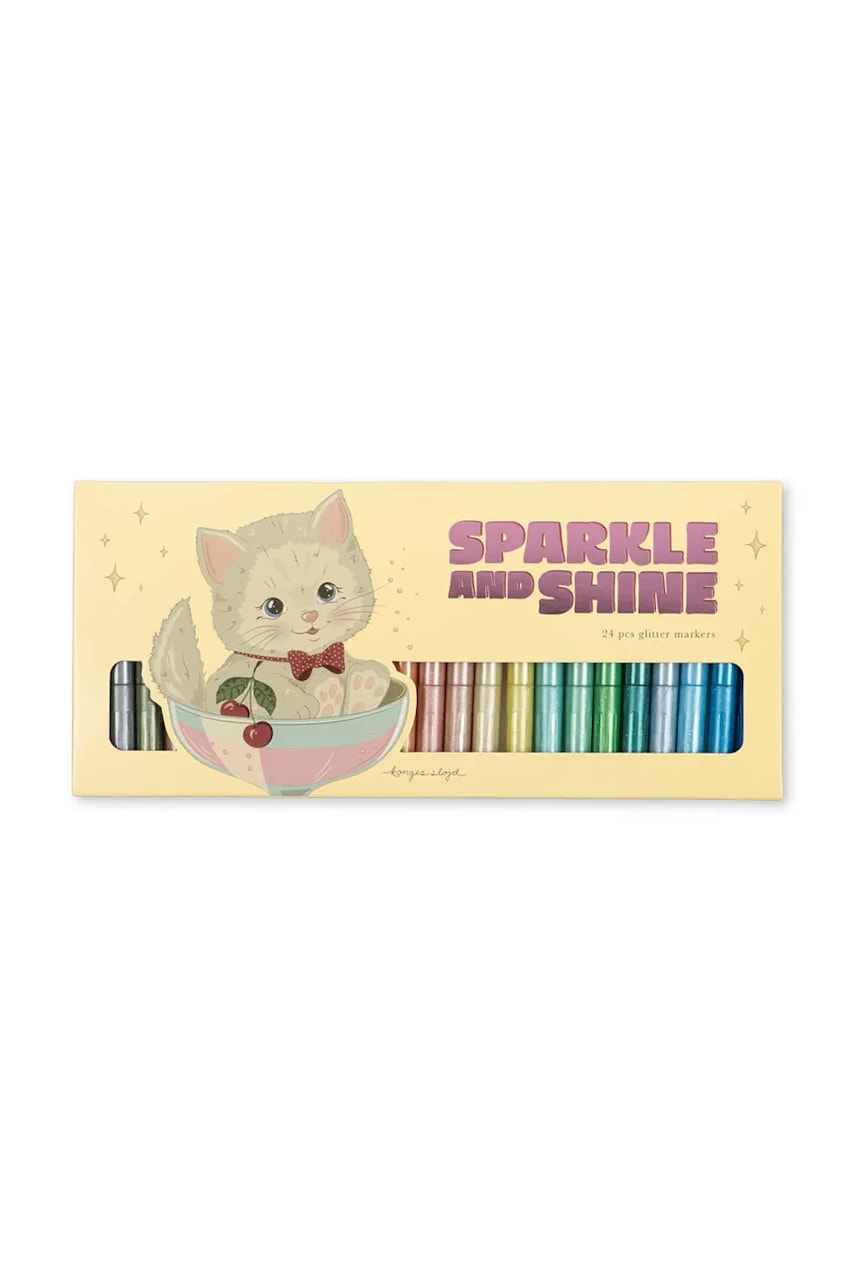 Konges Sløjd  pastelky dětské GLITTER MARKERS 24 PCS