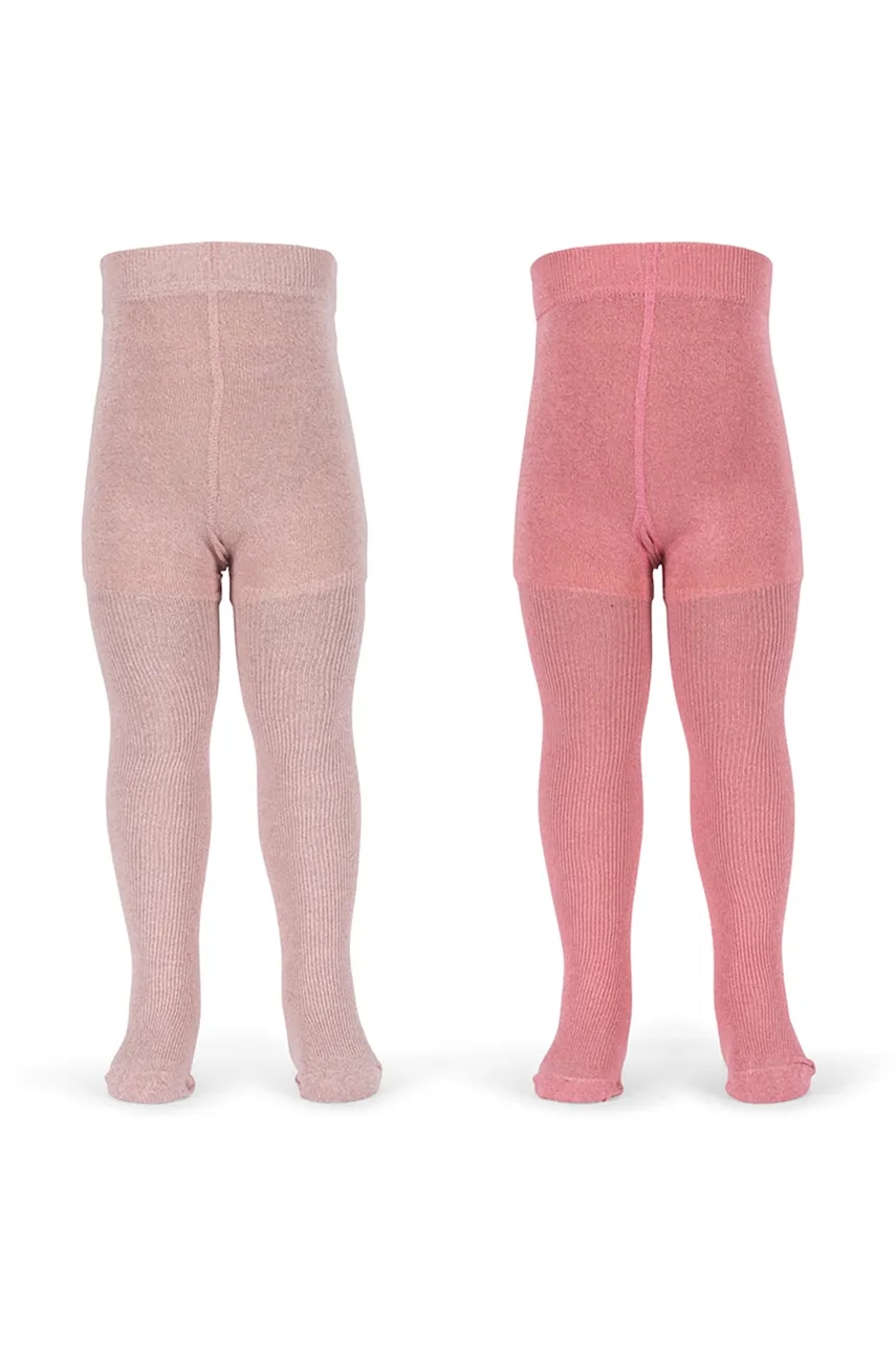 Konges Sløjd  punčocháče dětské 2 PACK RIB GLITTER TIGHTS
