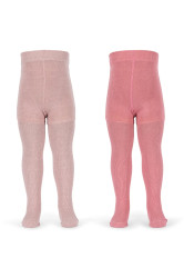 Konges Sløjd  punčocháče dětské 2 PACK RIB GLITTER TIGHTS