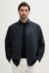 Košile s příměsí lnu BOSS Orange