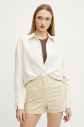 Košile s příměsí lnu Patrizia Pepe