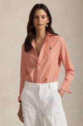 Košile s příměsí lnu Polo Ralph Lauren