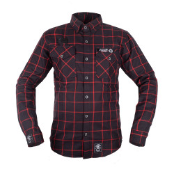 Košile W-TEC Black Heart Respector II černá s červeným pruhem S