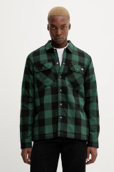 Košilová bunda Dickies zelená barva, přechodná, DK0A4XGR