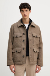 Košilová bunda s příměsí vlny Tommy Hilfiger