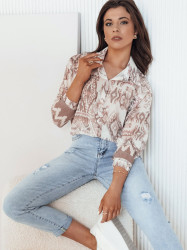 Koszula damska ALDINAS brązowa Dstreet