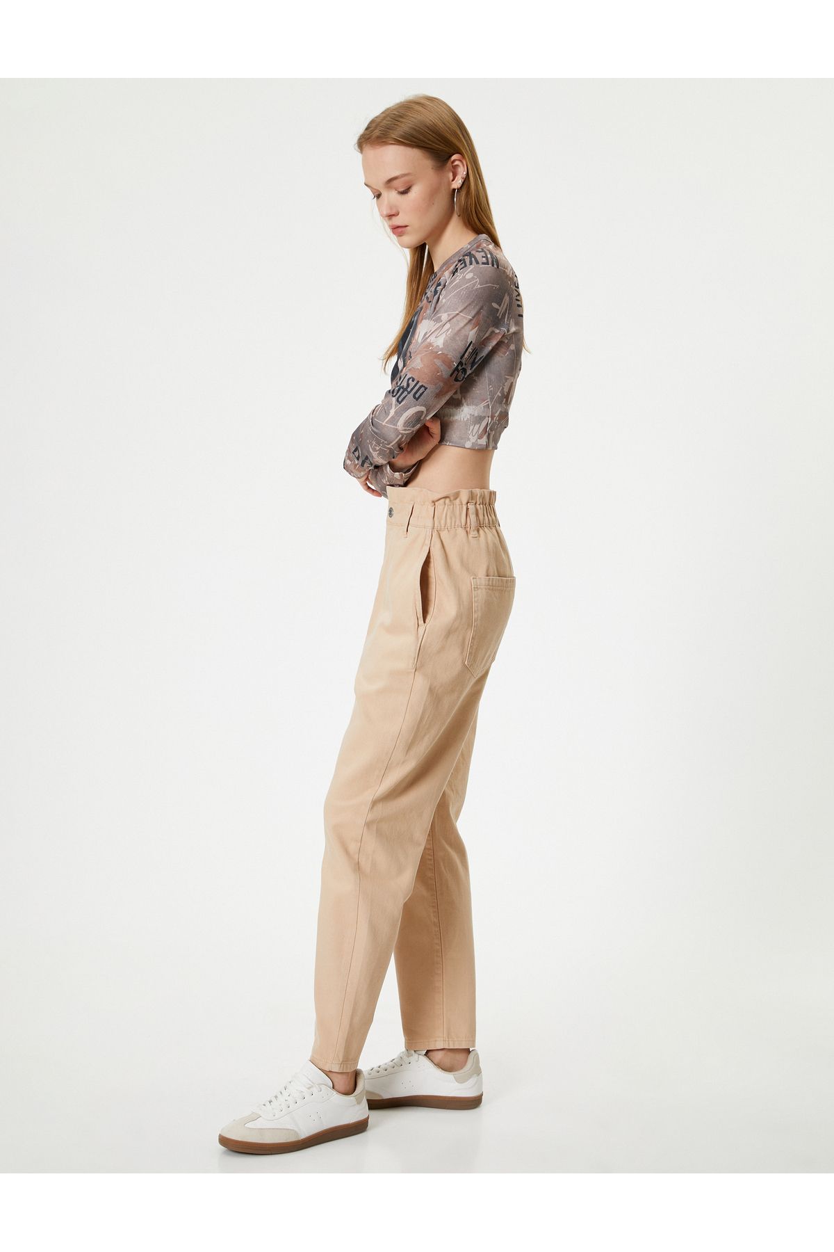 Koton High Waist Baggy Denim Pants Cotton - Baggy Jeans