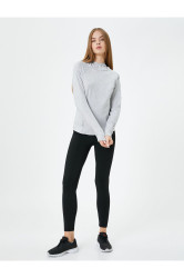 Koton Hooded Sports Sweatshirt Warm Soft Touch Textured Pocket