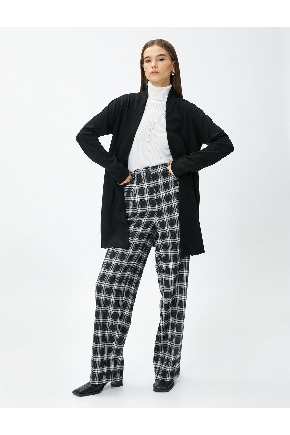 Koton Oversize pletenina Cardigan Šálový límec