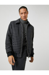 Koton Pilot Jacket Klasický límec Kapsa na zip Detailní