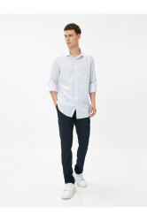 Koton Sports Shirt Classic Collar Long Sleeve Buttoned Cotton Non Iron