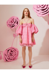 Koton Tyl Detailní Balónový rukáv Off-the-rameno šaty