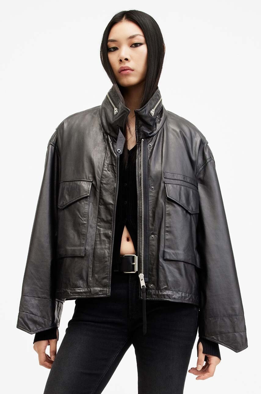 Kožená bunda AllSaints CLAY JACKET