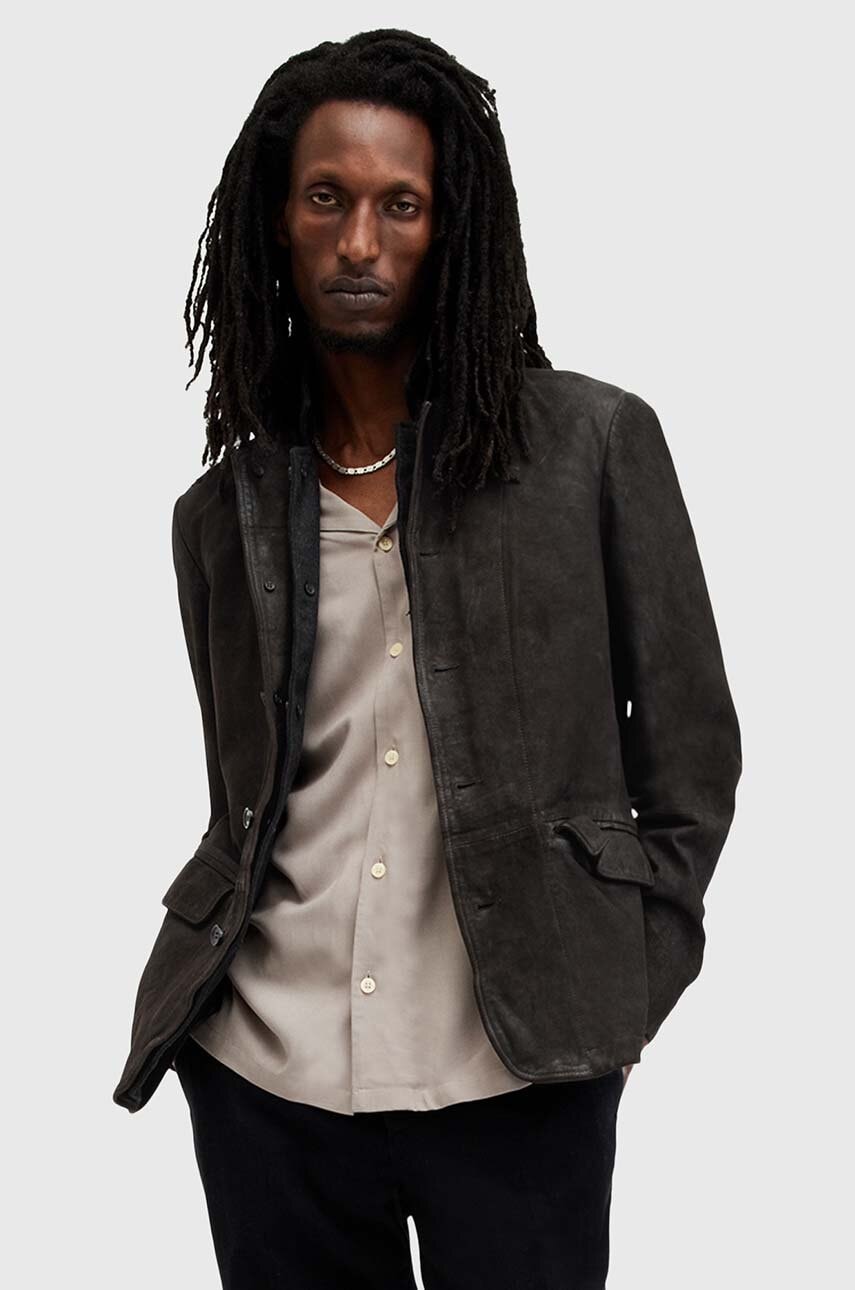 Kožená bunda AllSaints SURVEY LTHR BLAZER
