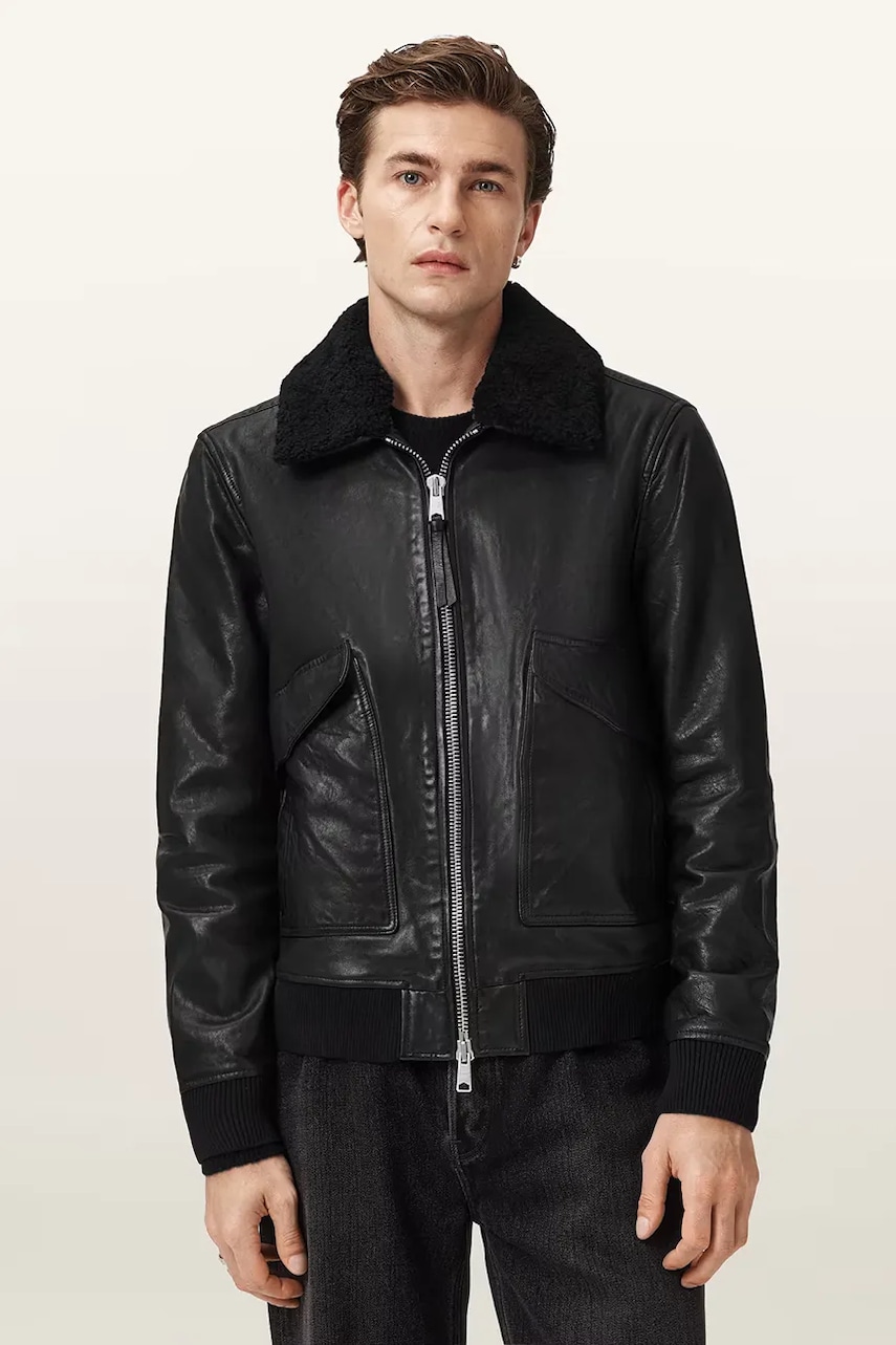 Kožená bunda AllSaints VAUCLUSE