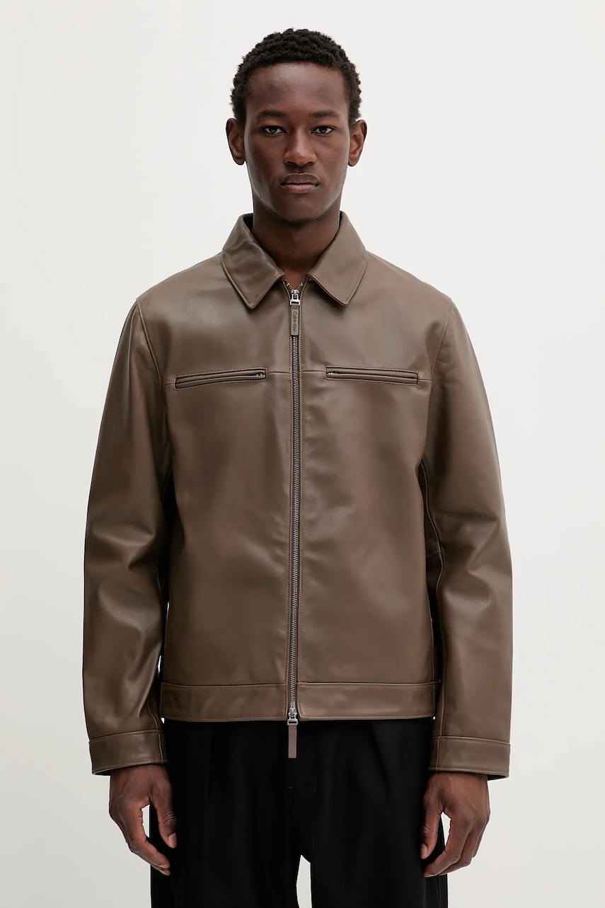 Kožená bunda Calvin Klein